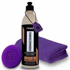 VONIXX HIDRACOURO 500ML + aplicador zacs e microfibra - kit Restaurador de couros: Hidrata, dá brilho e proteção