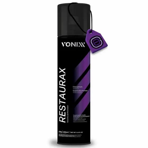 VONIXX RESTAURAX AEROSSOL 400ML Spray Restaurador renovador brilho plásticos