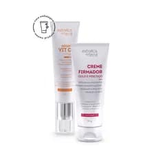 Kit Creme Firmador Colo e Pescoço e Sérum Vitamina C para Peles Maduras Extratos da Terra