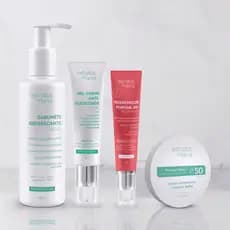 Kit Skincare para Pele Oleosa e Acneica com Pó Matificante FPS50 Extratos da Terra
