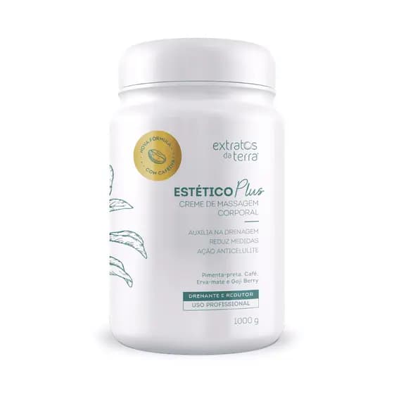 Creme de Massagem Uso Profissional Estético Plus Efeito Drenante e Redutor 1kg Extratos da Terra