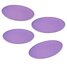 Jogo Conjunto 4 Pratos Rasos 800ml colors Lilás - Helsim