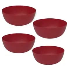 Kit Jogo 4 Bowls colors Vermelho 1100ml - Helsim