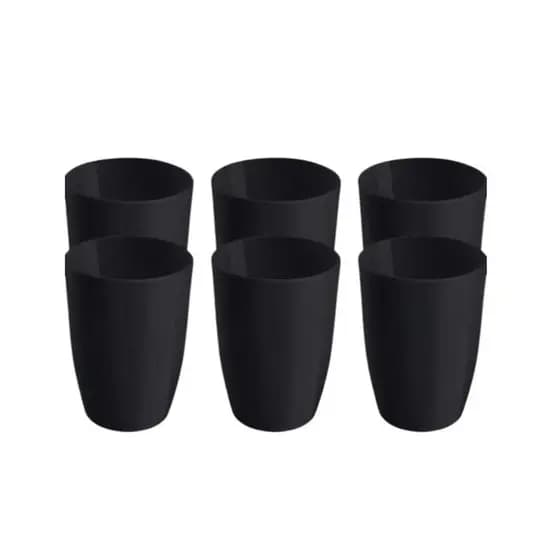 Jogo Conjunto 6 Copos colors 400ml Preto - Helsim
