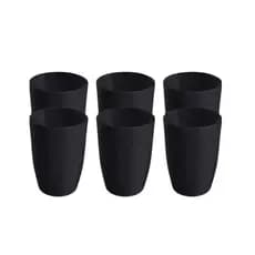 Jogo Conjunto 6 Copos colors 400ml Preto - Helsim
