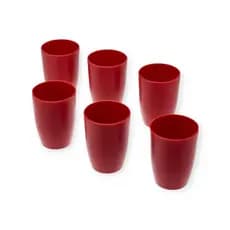 Jogo Conjunto 6 Copos Colors Vermelho 400ml - Helsim