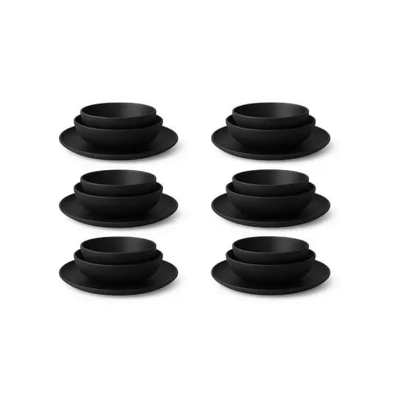 Jogo Conjunto Kit Pratos 18 Peças Colors Helsim