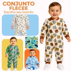 Macacão Masculino Peluciados Estampados Mantinha Macaquinho em Flecee Ultrasoft Bebê Menino - M ao 3