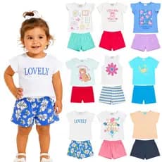 Kit Sortido 10 Peças de Roupas Infantil Menina Conjunto Tamanho 1 ao 10