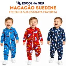 Escolha Seu Macacão Bebe Menino Roupa Inverno 100% poliéster Com Zíper Confortável