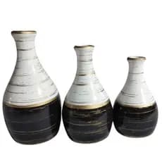 kit 3 vasos bojudinhos em cerâmica Decoração Sala Rack