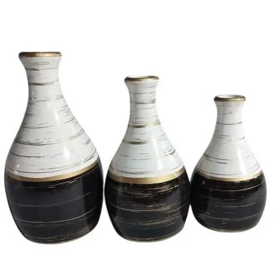 kit 3 vasos bojudinhos em cerâmica