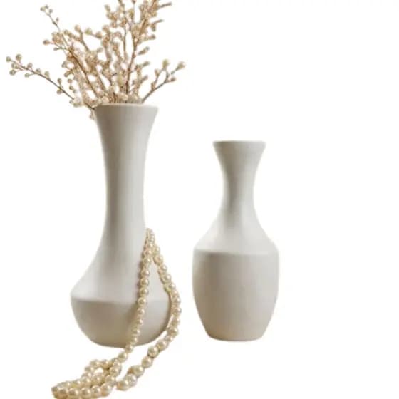 Enfeite Decorativo Dupla Vaso Mimo Grande para Decorar Casa em Cerâmica