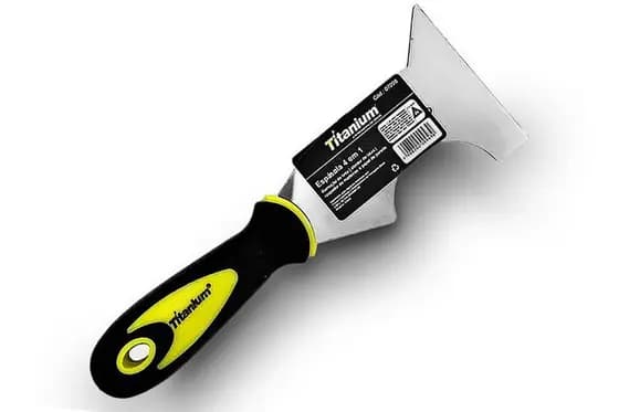 Espátula De Aço 4 Em 1 Remoção E Raspador De Tinta 07096 Titanium