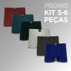 Kit Cuecas Box / Boxer Microfibra Adulto Confortável Lisa