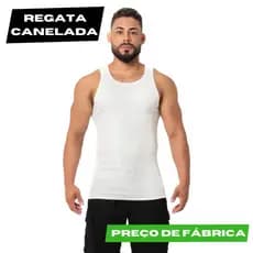Regata Canelada Masculina Americana Básica Camiseta Slim Academia