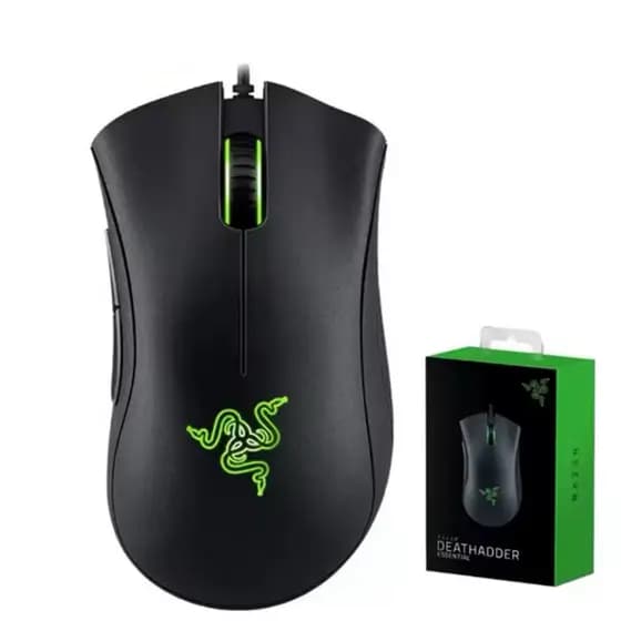 Mouse Gamer Razer Deathadder Essential Sem Synapse 6400dpi Cor Preto