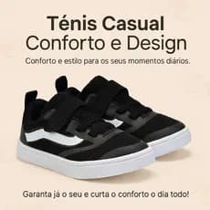 Tênis Baby Infantil Preto Casual Menino Anatômico Respirável Dia a Dia 20 ao 33 Envio Imediato