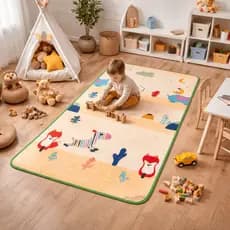 Kit 2 Tapete Tatame Atividade Bebê Térmico Infantil Educativo Criança Dobrável Interativo Gigante