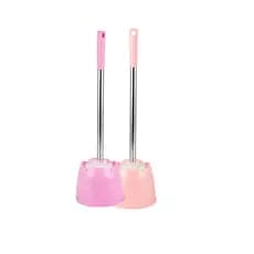 Kit 2 Escova Sanitária Doméstico Plástica Banheiro 43 cm Organização Higiene Vaso Utensílios Limpeza
