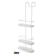 Porta Shampoo Triplo Montado de Encaixe Box Prateiras Organizadora Branco