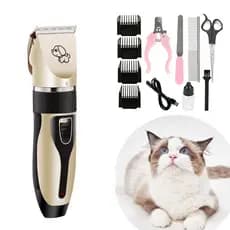 Kit Profissional de Tosa para Cães e Gatos com Máquina Silenciosa, Tesoura, Pentes, Lixa Máquina e Acessórios
