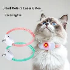 Smart Coleira Laser Gatos Recarregável- 2 Modos de Luz,Autoentretenimento LED Infravermelho