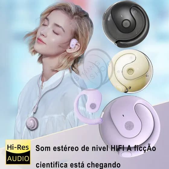 Fone de ouvido Sem fio Bluetooth Ergonômico Tws Esportivo Orelha Pendurada Anti-queda fone sem fio bluetooth
