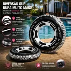 Boia Pneu Adulto Infantil Inflável 80cm 90cm 100cm 120cm Piscina Natação Represa Férias Praia Clube