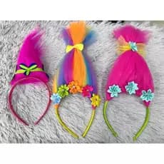 Arco Tiara Trolls Gnomo Carnaval Acessório Festa Fantasia Halloween Evento