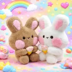 Pelúcia Coelho Fofinho Macio 20cm Brinquedo Presente Peluciado Kawaii Coleção
