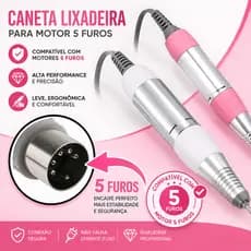 Caneta Lixadeira Elétrica para Motor Porquinho Profissional Reposição para Unhas Gel Acrigel Fibra