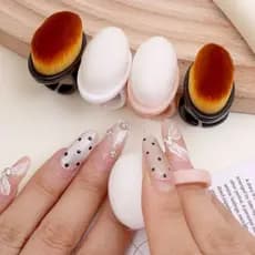 Kit 3/5/10 Escovas de Unhas com Anel para Limpeza de Pó Manicure Gel Nail Art