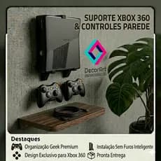 Suporte de Parede p/ Xbox 360 Super Slim, 360 Slim, 360 Fat