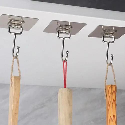【Kit com 15 Ganchos de Aço Inoxidável de Alta Resistência】- Instalação sem Furos na Parede, Durabilidade Extrema e Supor
