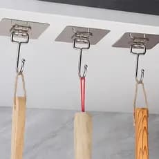 【Kit com 15 Ganchos de Aço Inoxidável de Alta Resistência】- Instalação sem Furos na Parede, Durabilidade Extrema e Supor