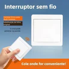 Interruptor Remoto sem Fio com Controle Duplo, sem Necessidade de Fiação, para Lâmpadas Domésticas, 220V