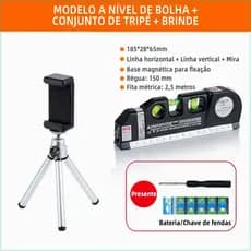 Nível a Laser Infravermelho Multifuncional, Instrumento de Medição de Alta Precisão com Tripé