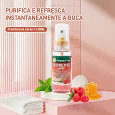 Amazon Ervas Spray de Própolis e Framboesa 30ml, Antibacteriano Duradouro, Elimina o Mau Hálito, Hálito Fresco