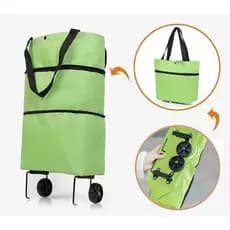 Shopping Cart Waterproof  Supermarket Shopping Foldable With 2 Reinforced Wheels Up To 30 Kg With Bag And Large Wheels