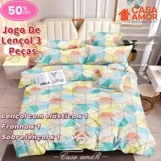 Jogo de Lençol 03 Peças 400 Fios Cama Casal  SOLTEIRO Micropercal Ponto Palito Queen CASAL KING