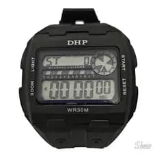 Relógio original digital à prova d'agua esportivo masculino presente alarme/cronômetro DHP (227)