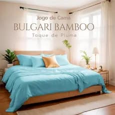 Jogo de Lençol 600 Fios Fibra de Bamboo Luxo Natural com Acabamento Premium 3pçs