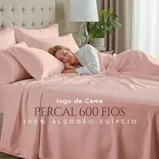 Jogo de Casal 3 Pçs 600 Fios 100% Algodão Egípcio Acetinado Premium