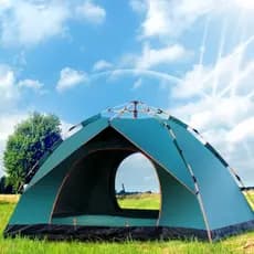 Barraca de Camping Portátil Impermeável para 4 Pessoas 200x210x135cm Com Dois Andares Ideal para Praia