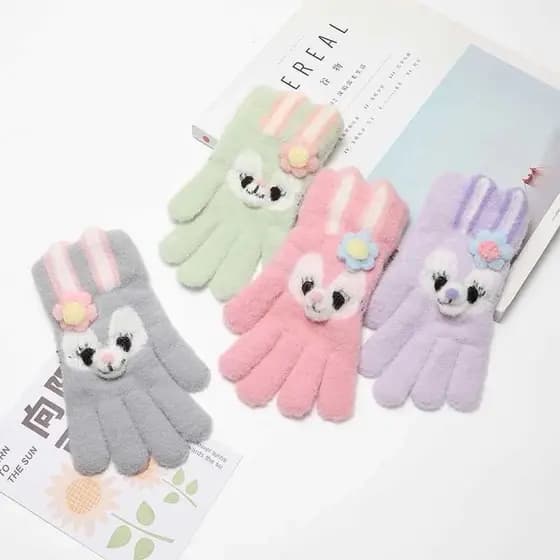 Luvas Quentes De Inverno infantil  De 4 -12 Anos Macias Pelinho