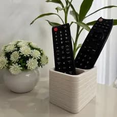 Porta controle remoto ripado / Moderno e minimalista / Suporte para controle de TV