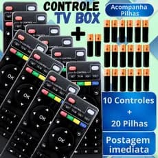 Controle Remoto Universal com 5 ou 10 Compatível Com Tv Box Envio Imediato Acompanha Pilha