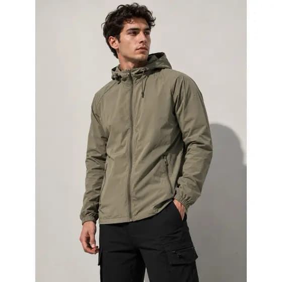 Jaqueta Corta Vento Masculina com Capuz – Leve e Confortável