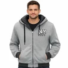Jaqueta moleton dupla face masculino